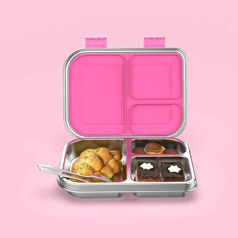 Brooddoos RVS met vakken – Bento Box 975 ml lekvrij