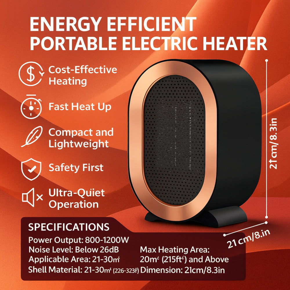 Elektrische Heater Draagbaar Energiebesparend Verwarmingsapparaat