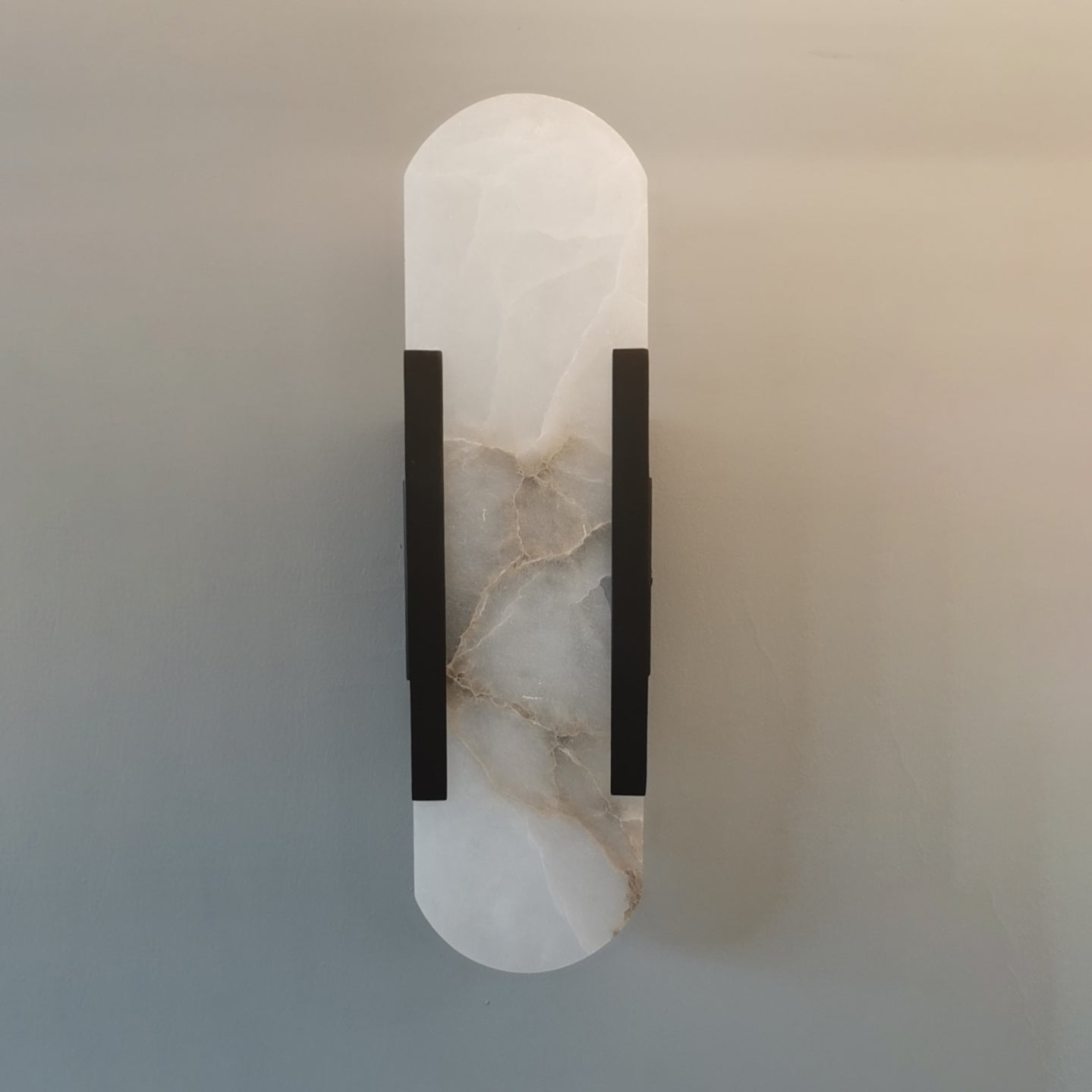 Ovale Marmeren Wandlamp met Zachte LED Ambient Verlichting
