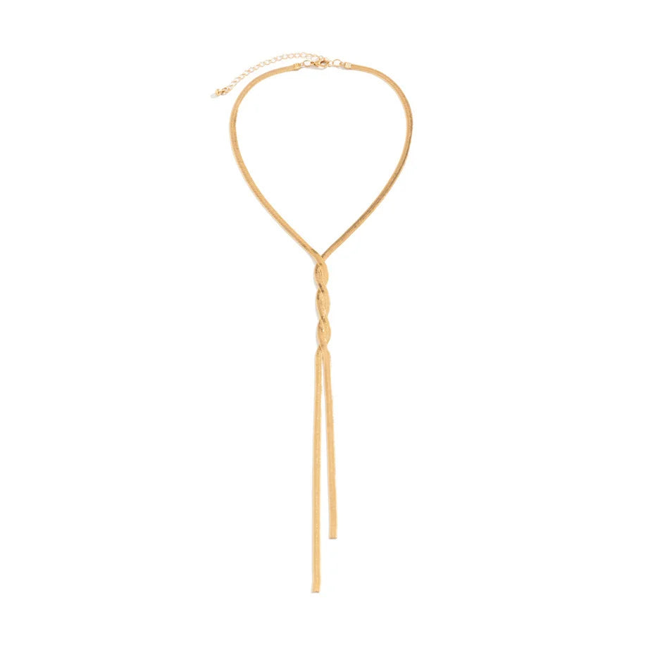 Lange Dames Halsketting in Slangenlook – Verstelbaar & Elegant