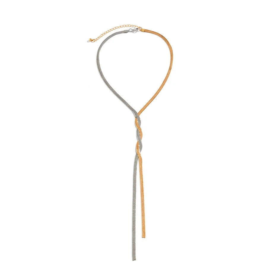 Lange Dames Halsketting in Slangenlook – Verstelbaar & Elegant