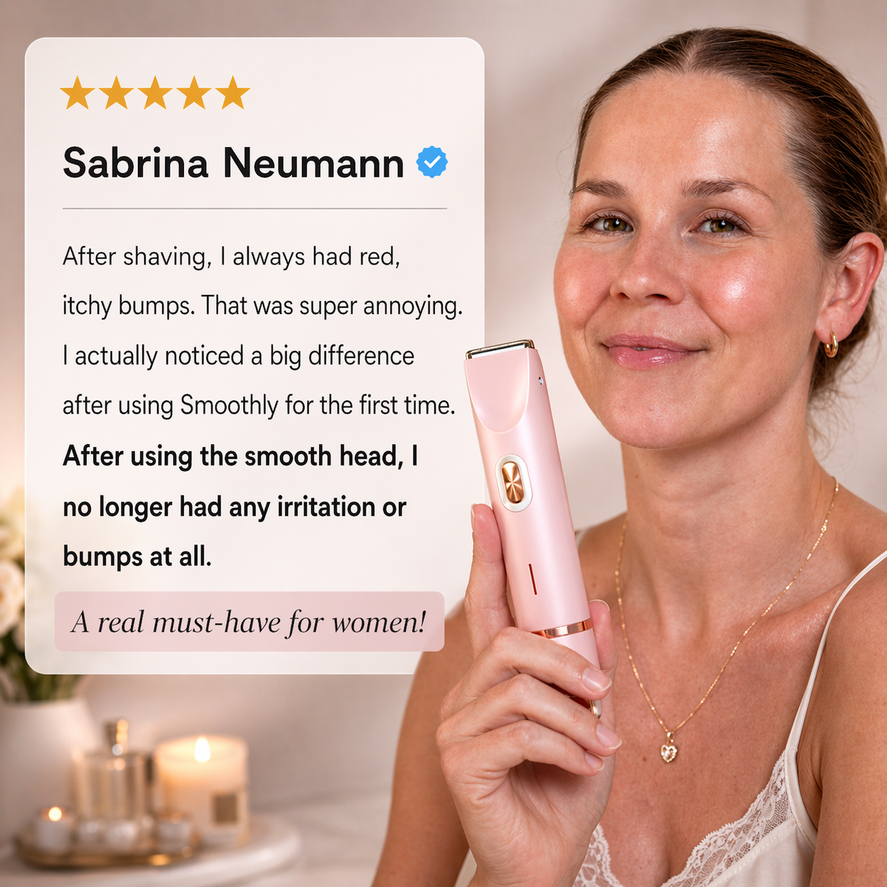 Elektrische Scheermachine | Intiem Scheerapparaat voor Vrouwen | 2-in-1 Scheerkop | Smoothly