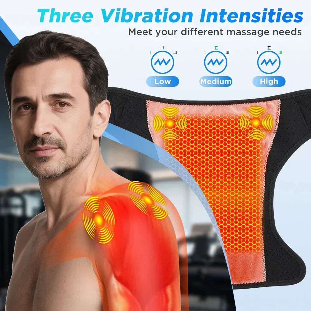 Elektrische Schouder-, Ellenboog- en Knieverwarmer | Warmte Vibratie | App-besturing | EasePoint