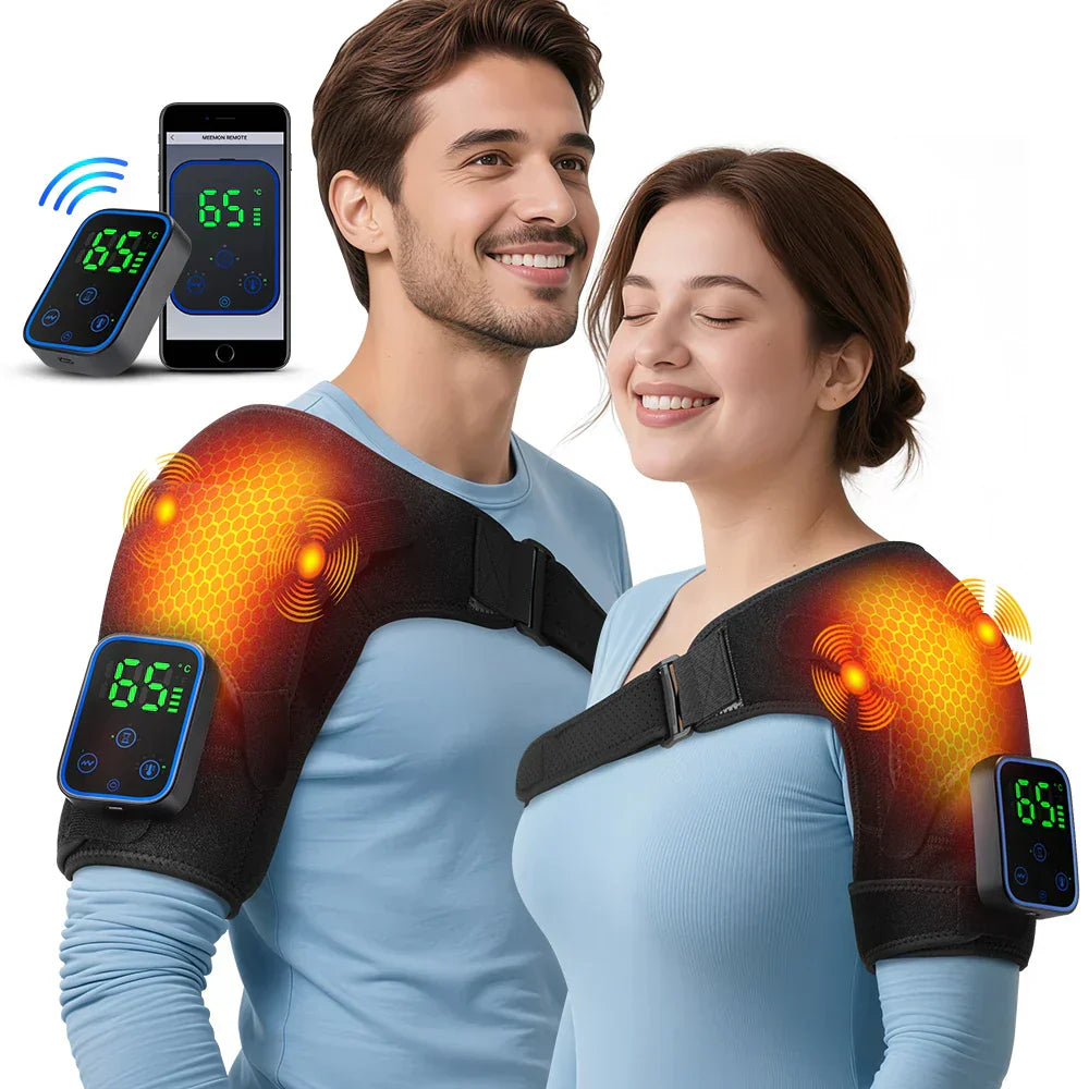 Elektrische Schouder-, Ellenboog- en Knieverwarmer | Warmte Vibratie | App-besturing | EasePoint