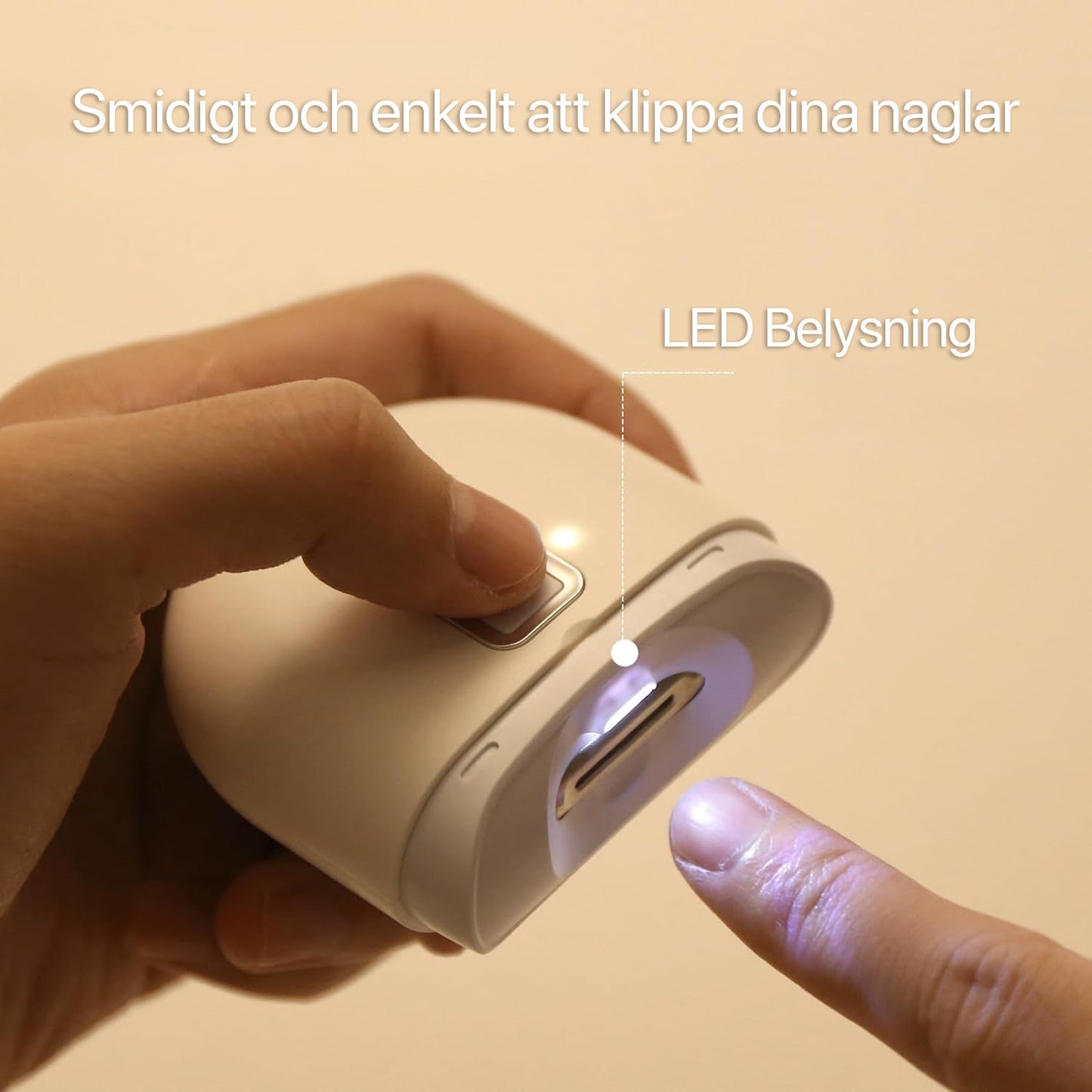 Elektrische nagelknipper met LED-licht