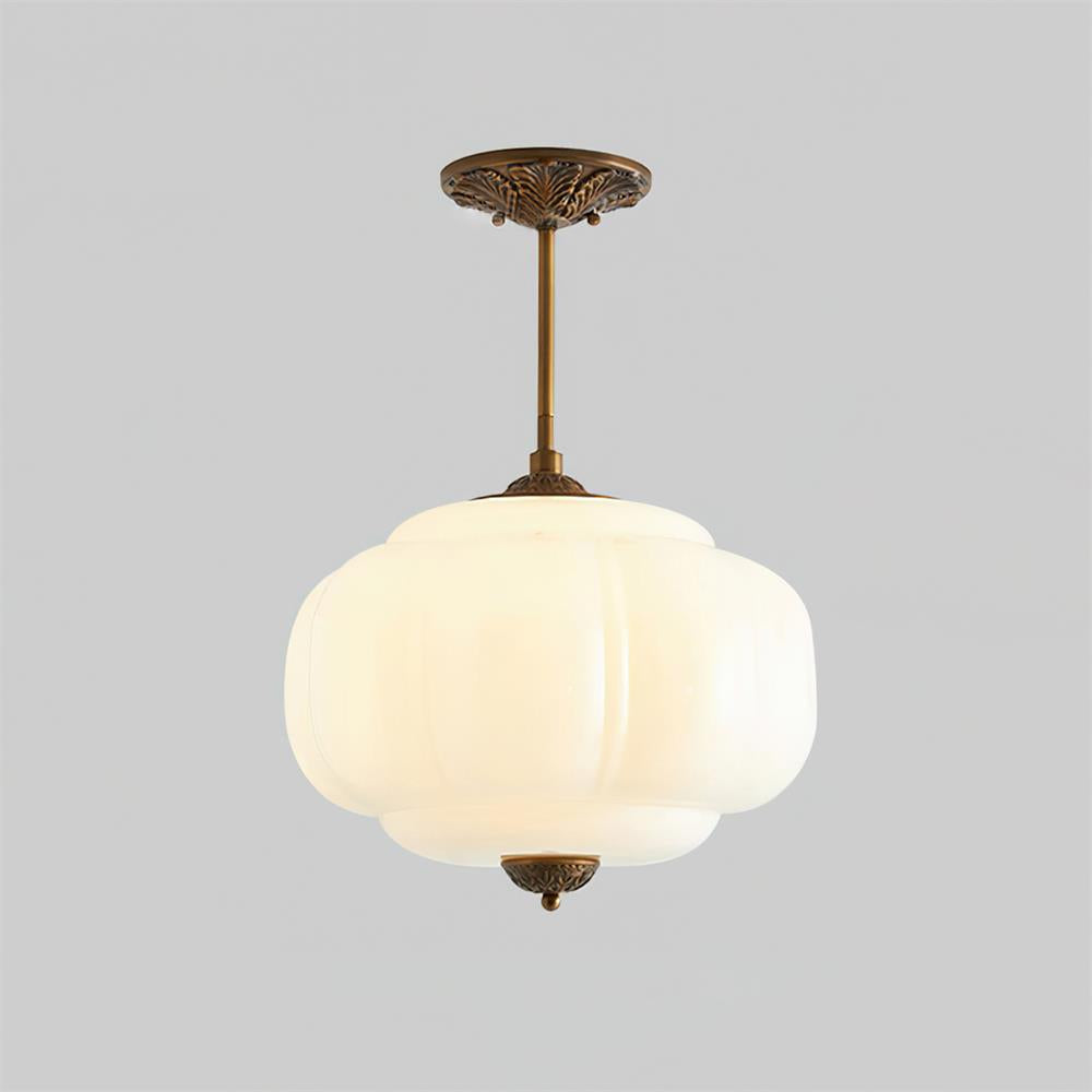 Eldio Groene Glas Semi Flush Mount Licht