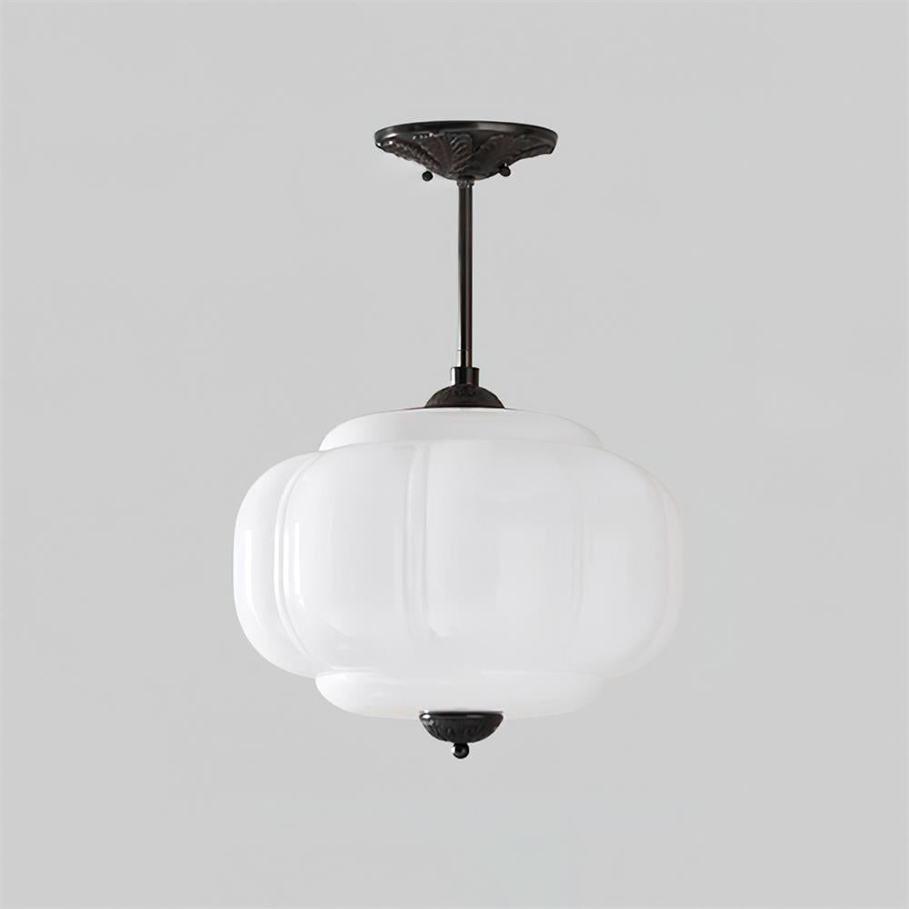 Eldio Groene Glas Semi Flush Mount Licht