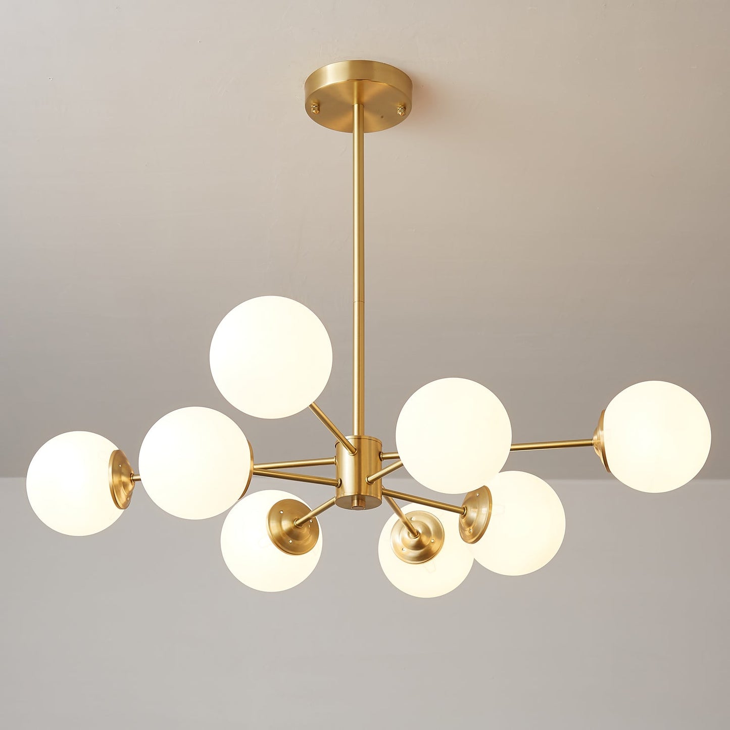 Lustra Lustre Elysium Messing Gelaagde Bollen