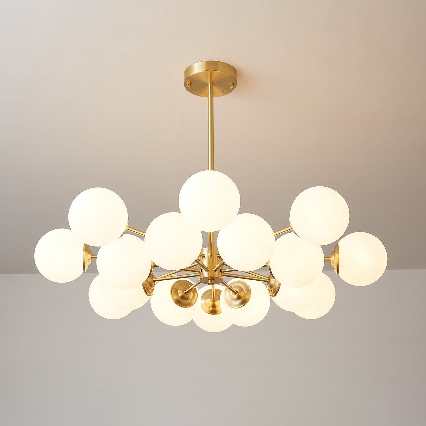 Lustra Lustre Elysium Messing Gelaagde Bollen