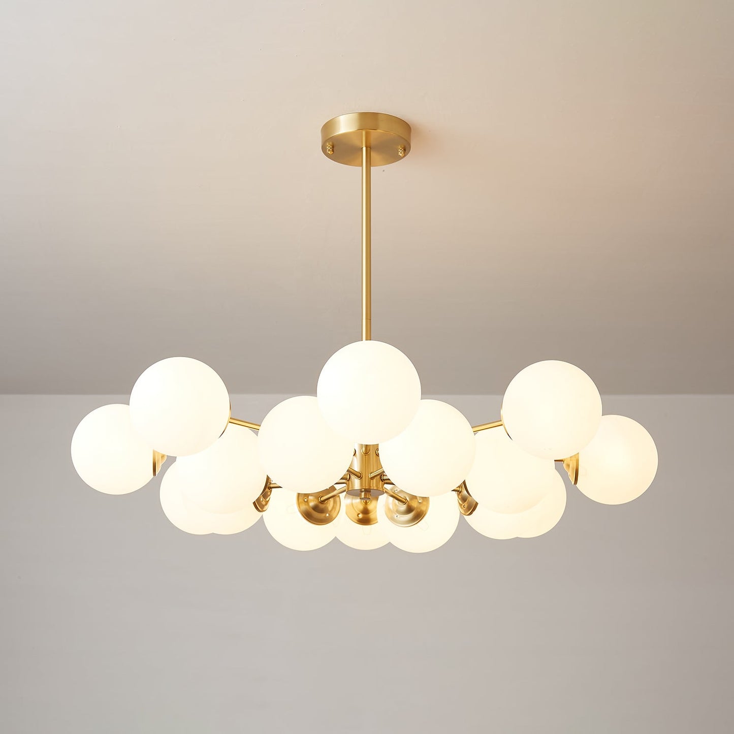 Lustra Lustre Elysium Messing Gelaagde Bollen