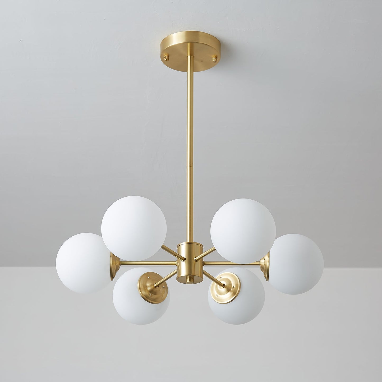 Lustra Lustre Elysium Messing Gelaagde Bollen