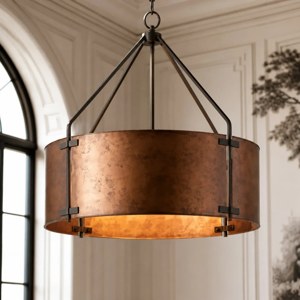 Ethan Retro Industrieel Bronzen Drum Hanglamp