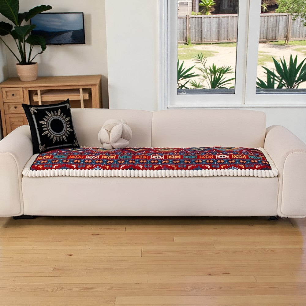 Etnische Stijl Gequilt Anti-slip Bankhoes