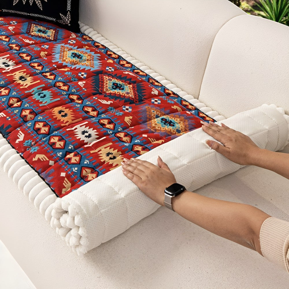 Etnische Stijl Gequilt Anti-slip Bankhoes