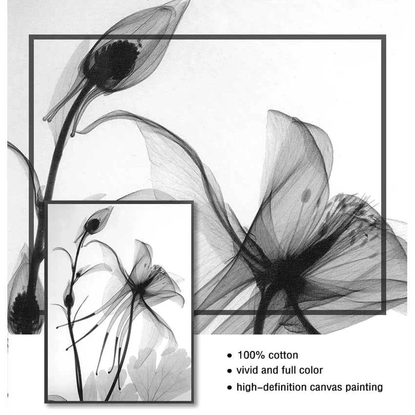 Exotische Bloemen Minimalistische Zwart Wit Wandkunst Fine Art Canvasprints Moderne Botanische Afbeeldingen Voor Woon- Eetkamer Kantoor Decor