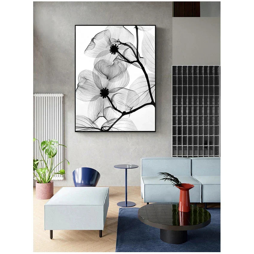 Exotische Bloemen Minimalistische Zwart Wit Wandkunst Fine Art Canvasprints Moderne Botanische Afbeeldingen Voor Woon- Eetkamer Kantoor Decor