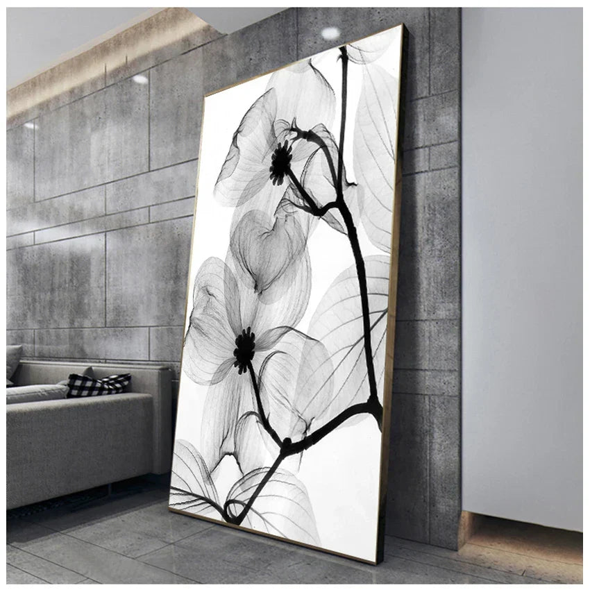 Exotische Bloemen Minimalistische Zwart Wit Wandkunst Fine Art Canvasprints Moderne Botanische Afbeeldingen Voor Woon- Eetkamer Kantoor Decor