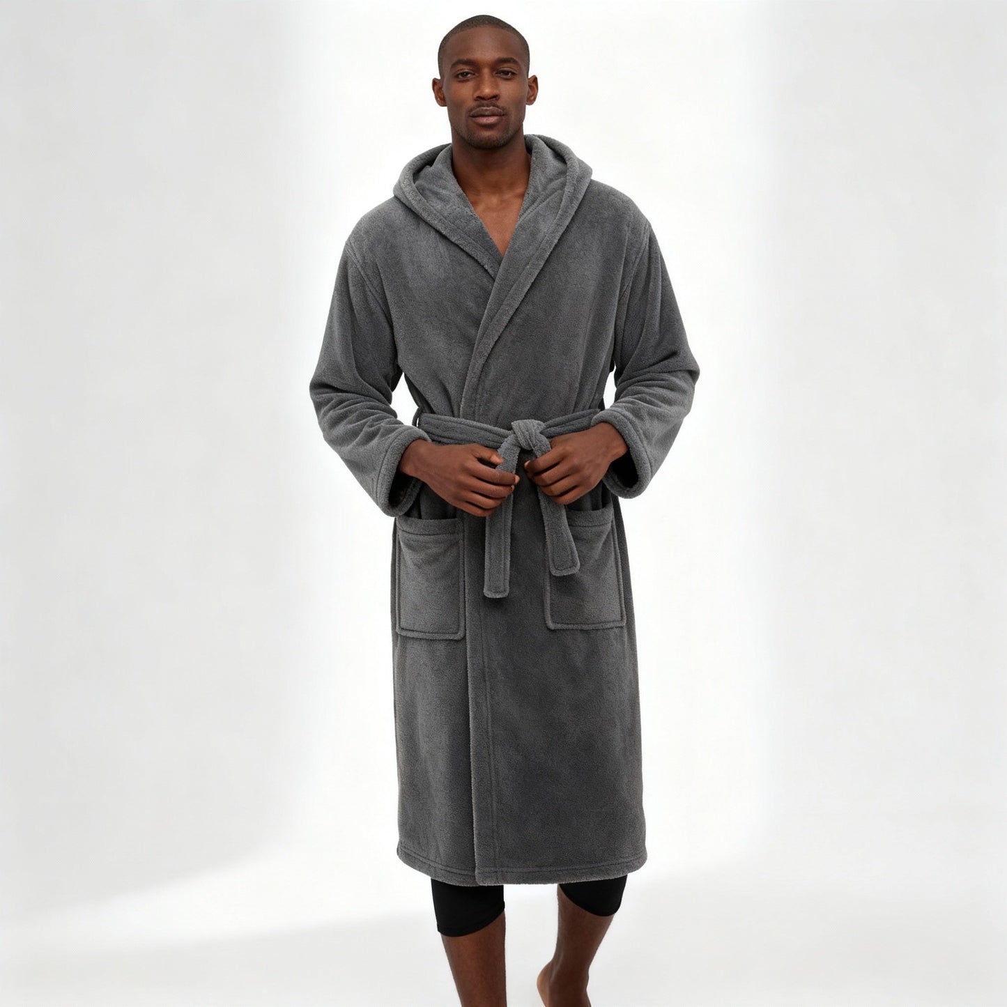 HoodedChill | Premium Heren Badjas met Capuchon | High-Loft Fleece voor maximale Warmte-isolatie | Soft-Touch Afwerking | Ergonomische Pasvorm & Duurzame Vezelstructuur