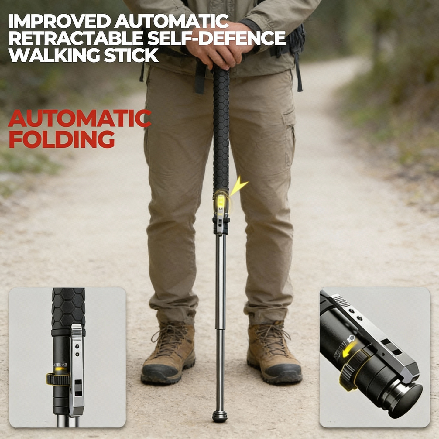Automatische Wandelstok voor Veiligheid met LED Licht
