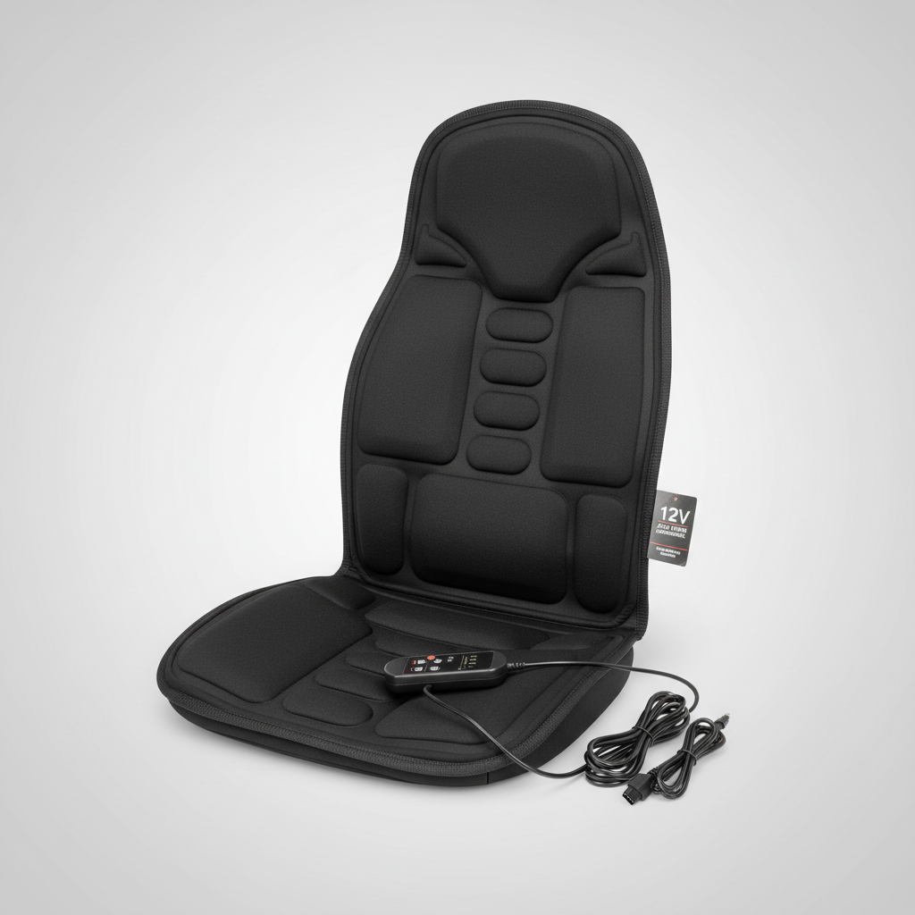 Ergonomische Massage-Zitkussen | Shiatsu- & Vibratiemassage voor Nek, Rug & Bovenbenen | Inschakelbare Warmtefunctie | Inclusief Auto-Adapter & Afstandsbediening