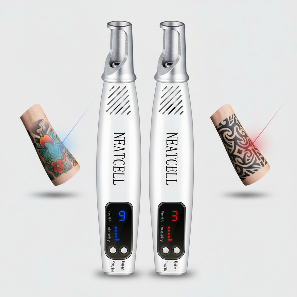 Professionele Picoseconde Laserpen | Tattoo- & Pigmentverwijdering | Dual-Mode Rood & Blauw | Effectieve Melaninefragmentatie voor Thuisgebruik