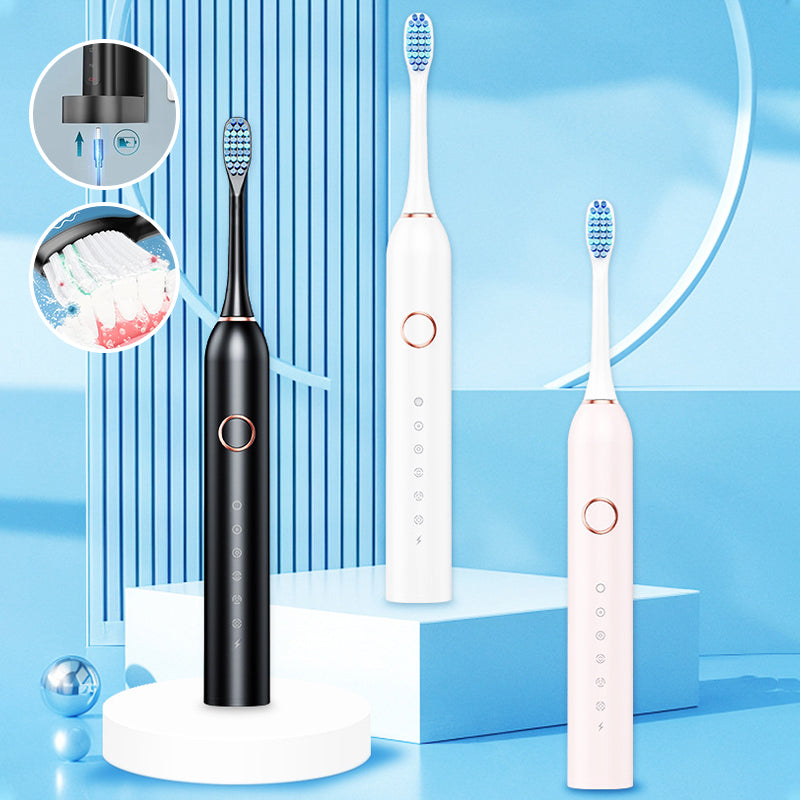 Sonic Elektrische Tandenborstel | 6 Modus & IPX7 Waterdicht | Wit, Zwart, Roze