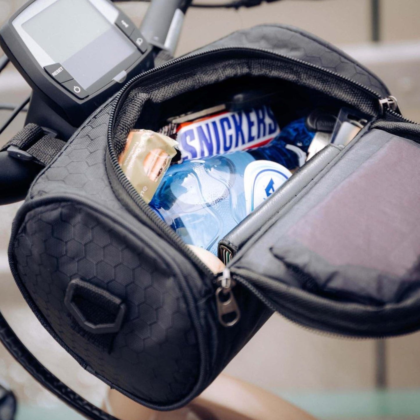 Fiets stuur tas met touchscreen venster | Spatwaterdicht | Veilige klittenbandsluiting | RideShield
