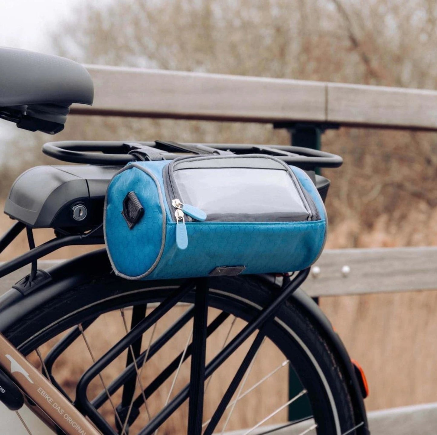 Fiets stuur tas met touchscreen venster | Spatwaterdicht | Veilige klittenbandsluiting | RideShield
