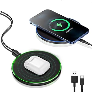 30W Snelle Draadloze Oplaadpad | Premium USB C Oplaadkabel MagSafe Oplader voor Apple iPhone, Samsung & Android - Snelle Draadloze Oplaadpad