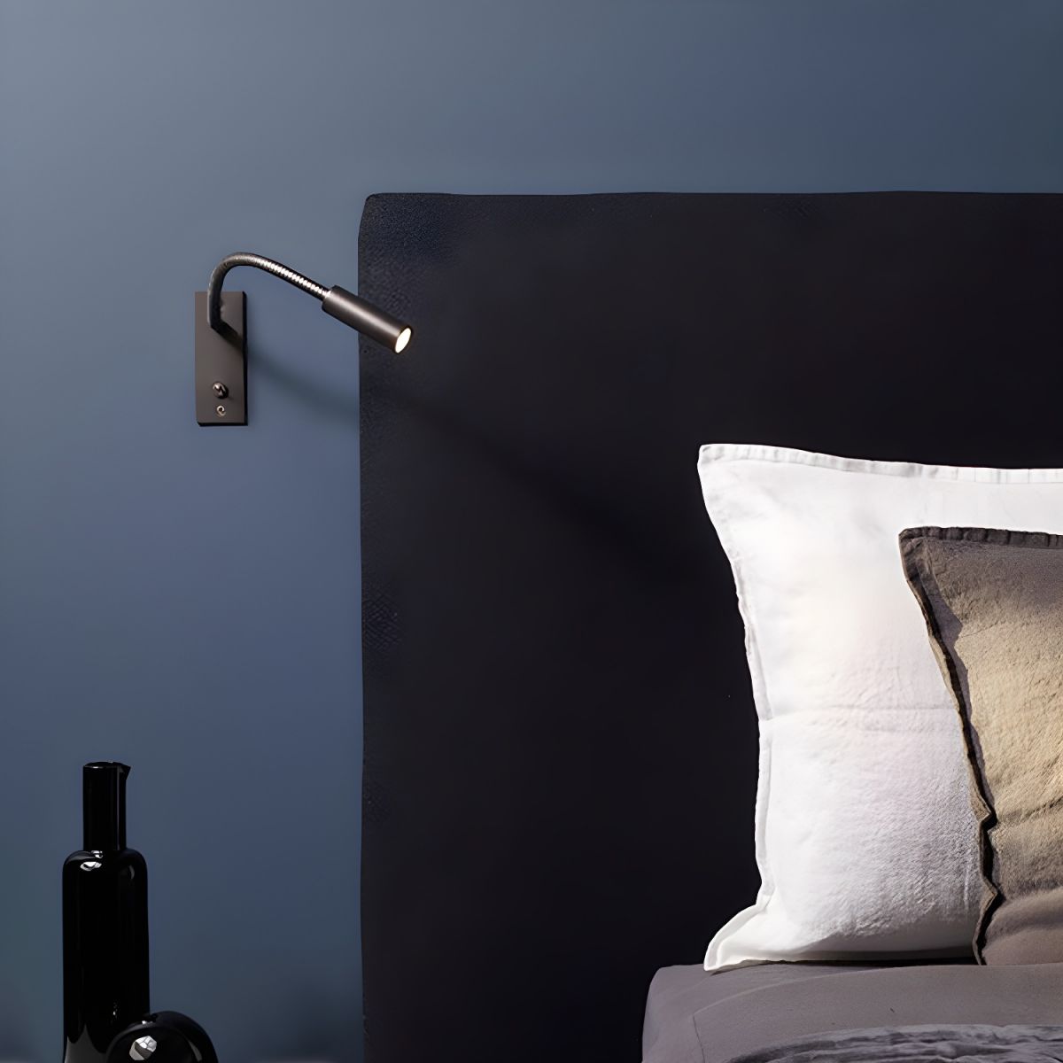 Verstelbare Gooseneck Metalen Wandlamp met Cilindrische Kop