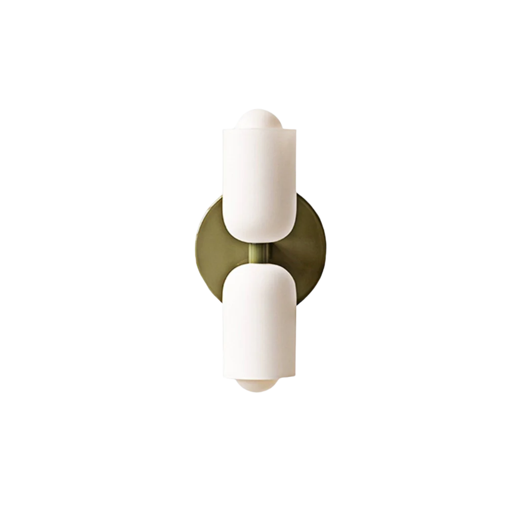 Elegant Crème Acryl Metaal Basis Minimalistische Wandlamp