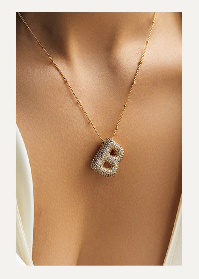 Diamanten Ketting met Letter