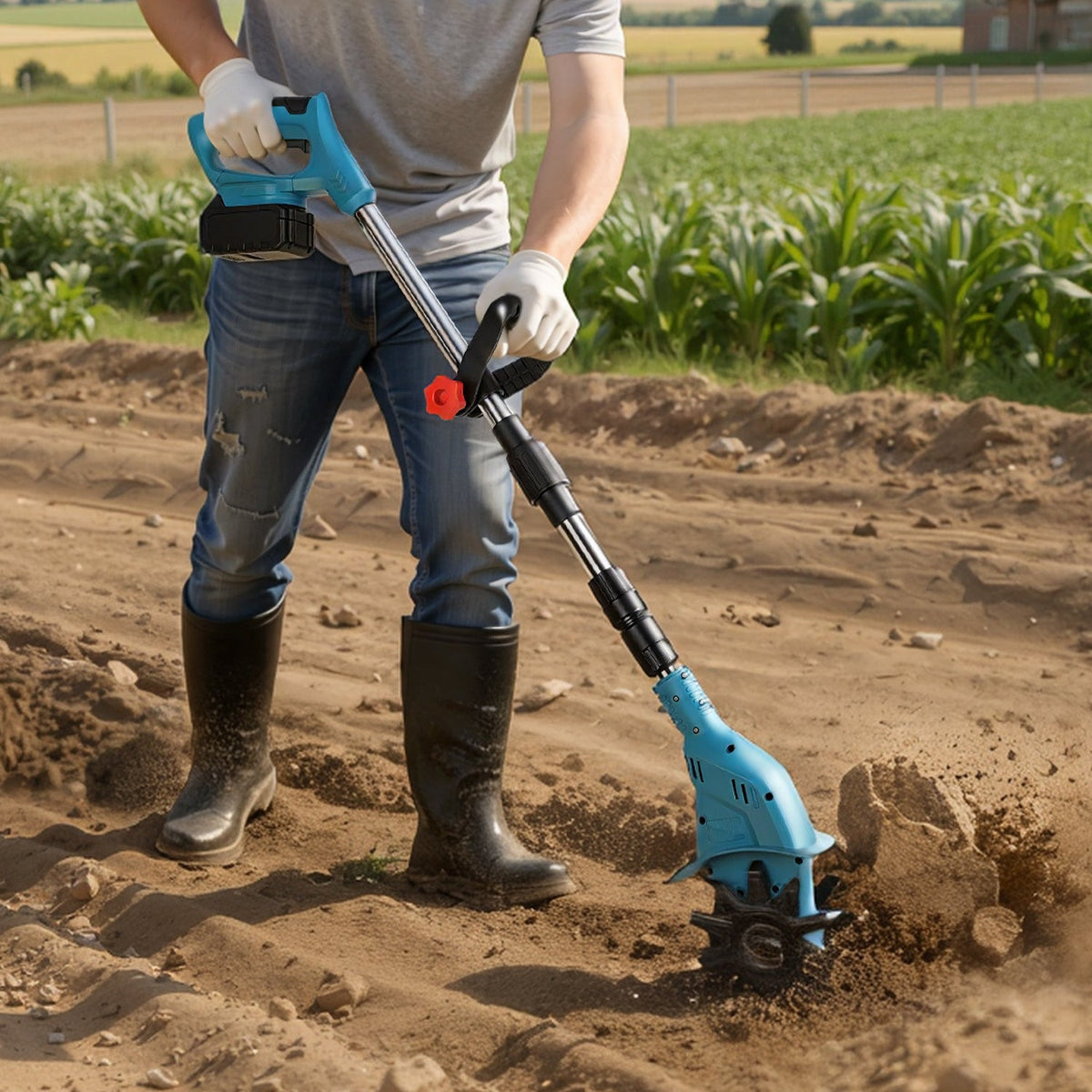 550W Accu Tuinfrees met 2 Accu's Draagbaar