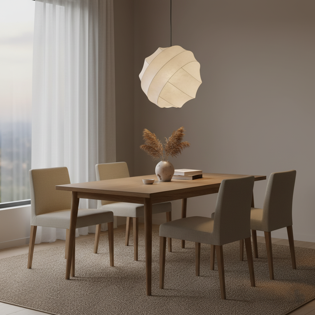 Wabi Sabi Zijde Bal Japandi Hanglamp