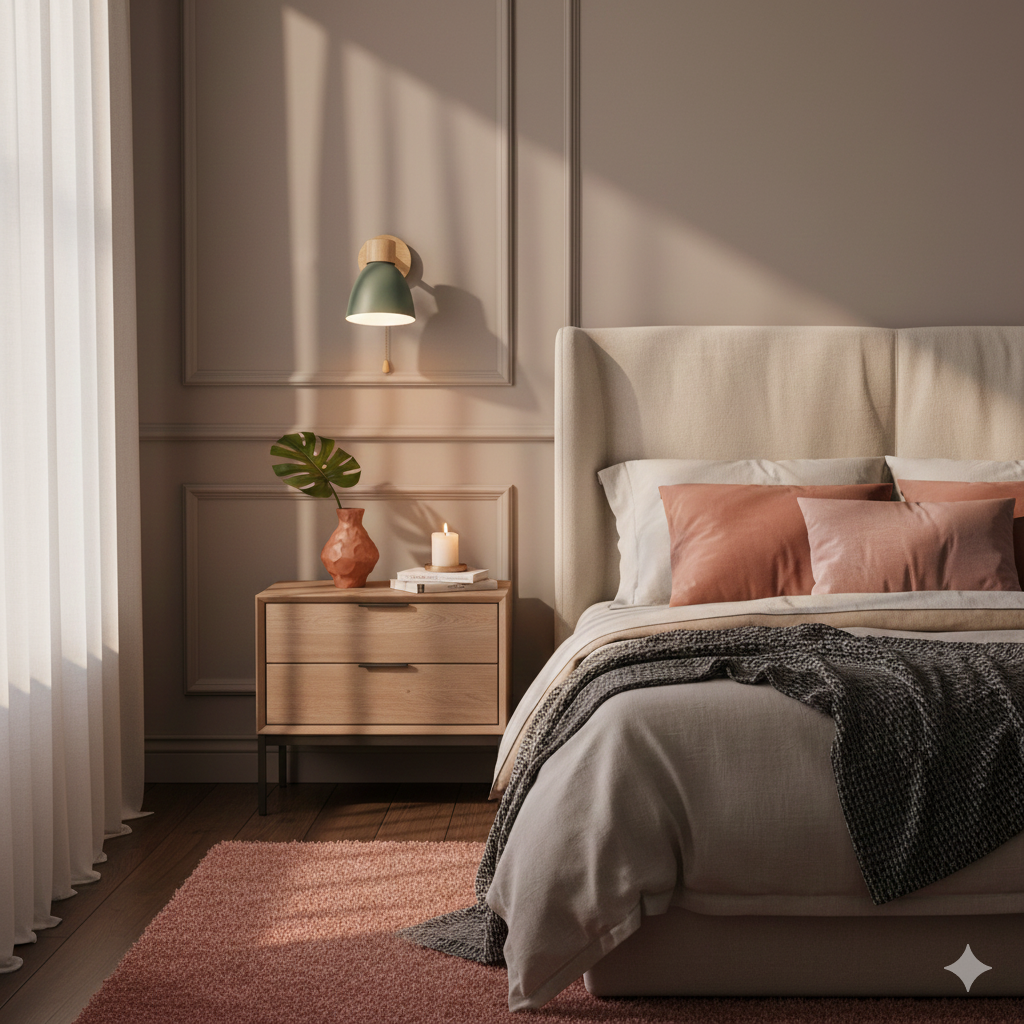 Moderne Minimalistische Houten Kegel LED Wandlamp | 1-Licht