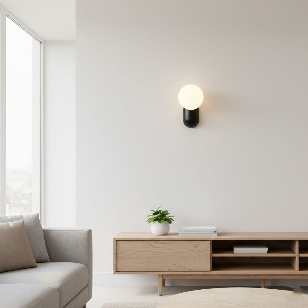 Luma Nordic Glass Orb Wandlamp