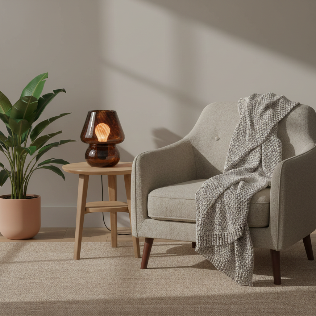Miro Kleurrijke Paddenstoel Glazen Tafellamp
