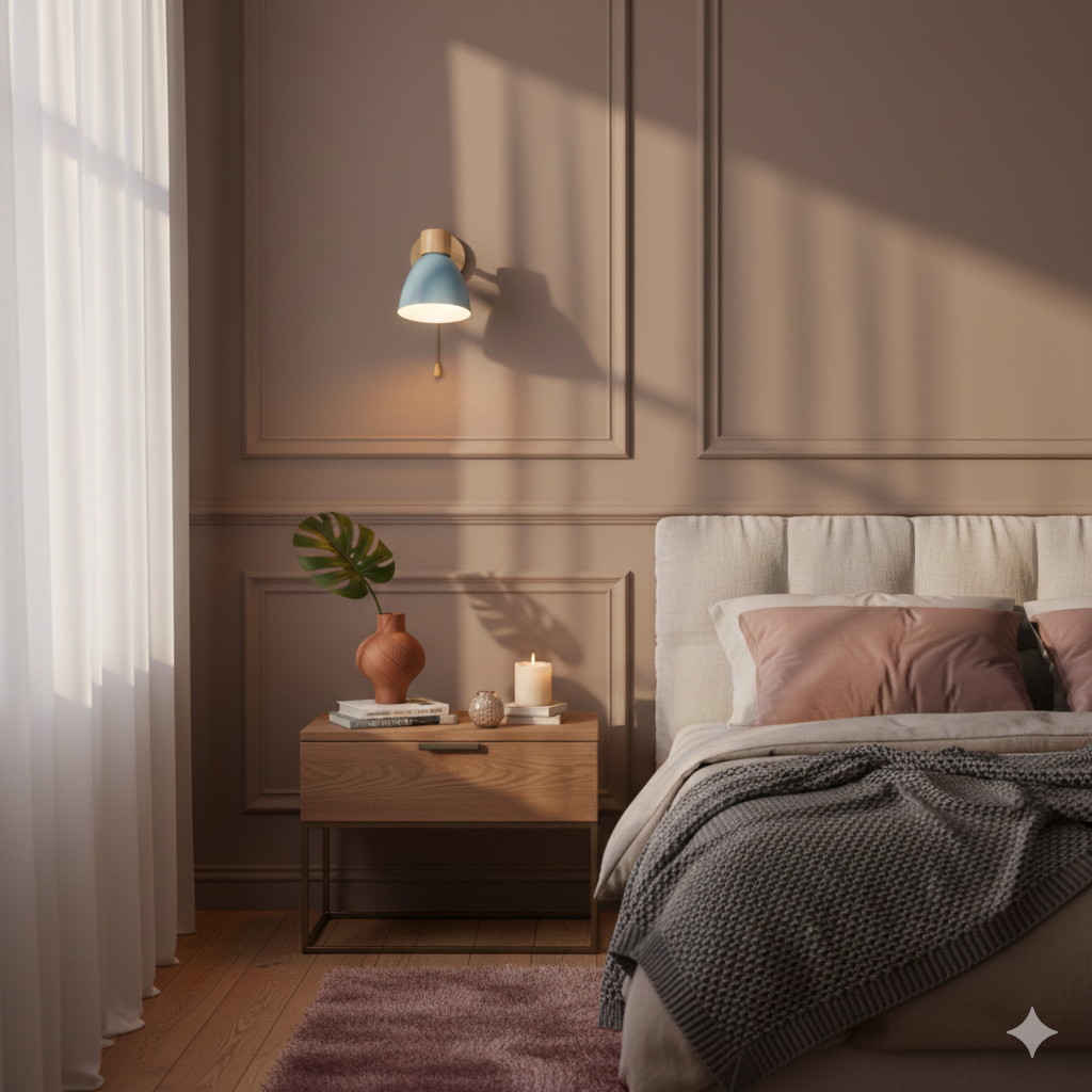 Moderne Minimalistische Houten Kegel LED Wandlamp | 1-Licht
