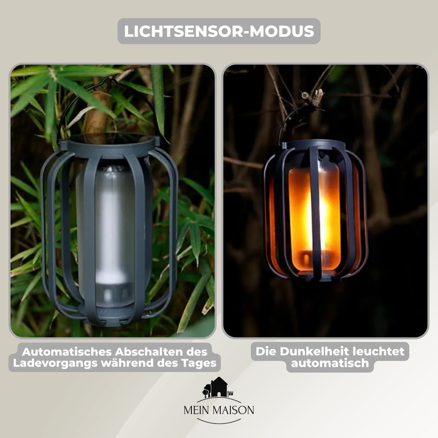 BurstGlow – Zonne-lamp met authentieke vlamomgeving!