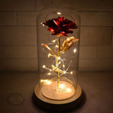 Glazen Koepel LED Roos Decoratieve Tafellamp