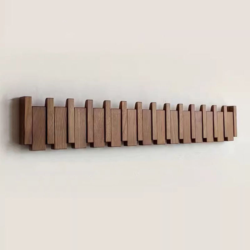 Eloria Piano-Stijl Houten Kapstok Met Vouwbare Haken