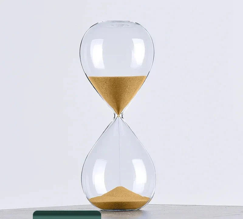 Glas Zandloper Timer | Stijlvolle Decoratie met 5/10/30/60 Minuten Tijdsaanduiding
