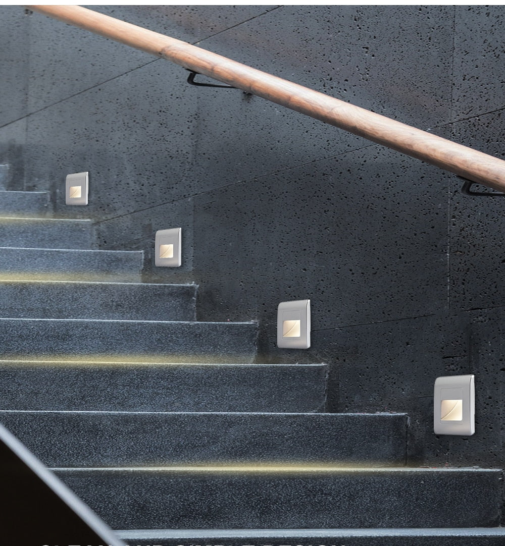 EB Brone - LED Traplicht 4 Kleuren PIR Sensor Inbouw Voetlicht