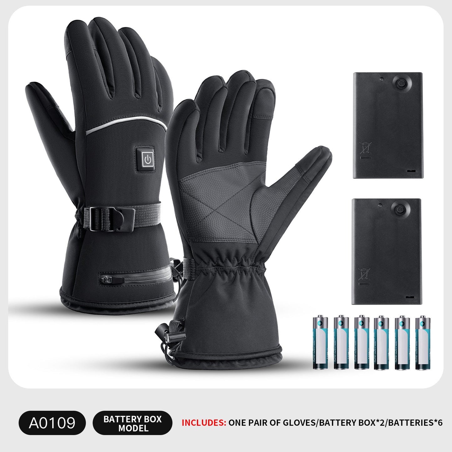 Elektrische Winterhandschoenen - Verwarmd | 3 Temperatuurinstellingen | Waterdicht