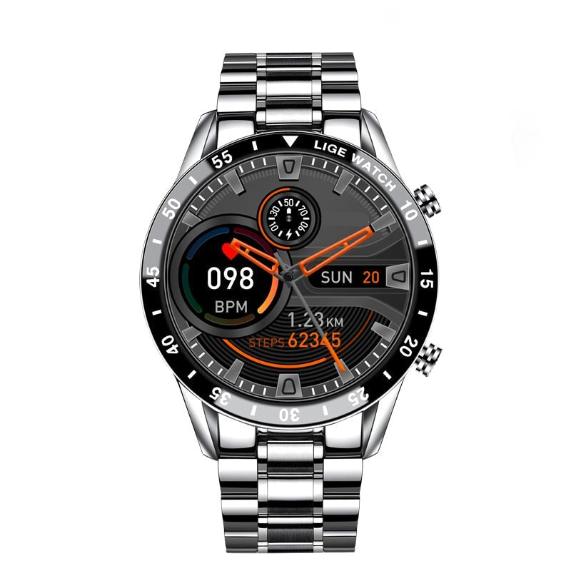 Luxe Mannen Smartwatch | Multisport Modus | Gezondheidsmonitoring