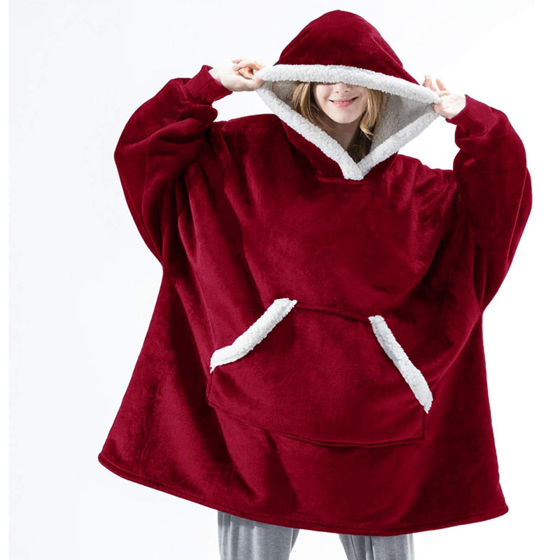 Ultra Zachte Fleece En Wol Hooded Deken Voor Comfort En Warmte Thuis