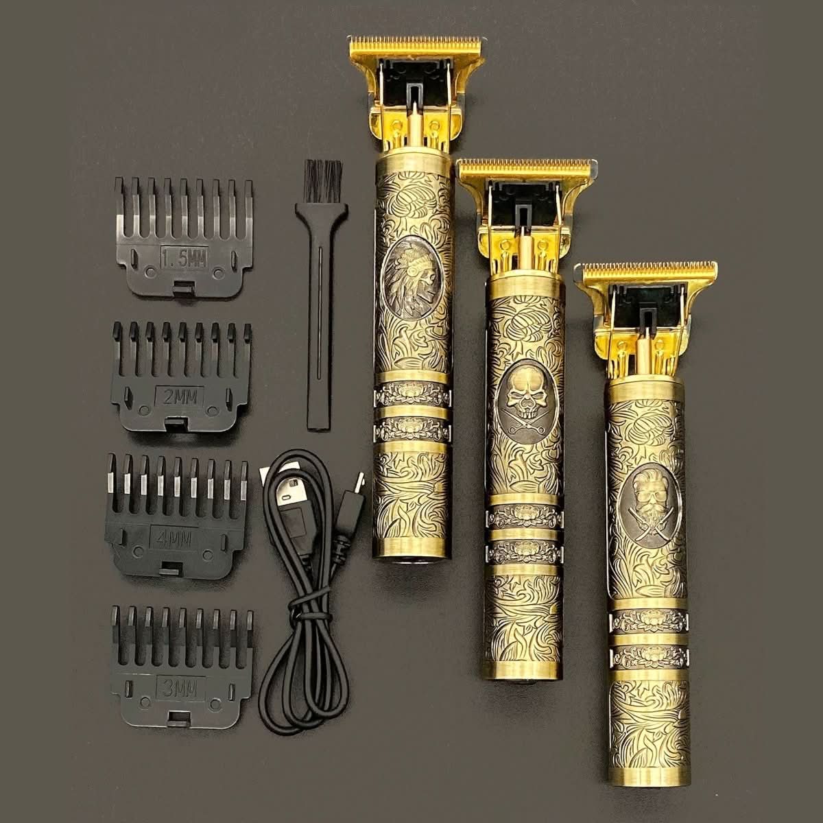 SKULLTRIM – Vintage Baardtrimmer met Accu en Nauwkeurige Snit voor Baard en Haar
