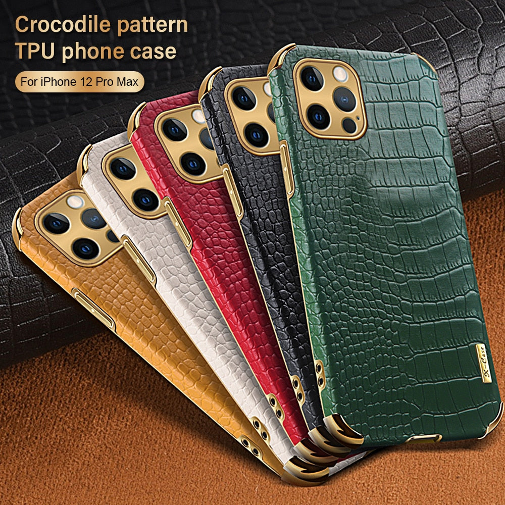 iPhone Leer Case Krokodil – Luxe & Beschermend