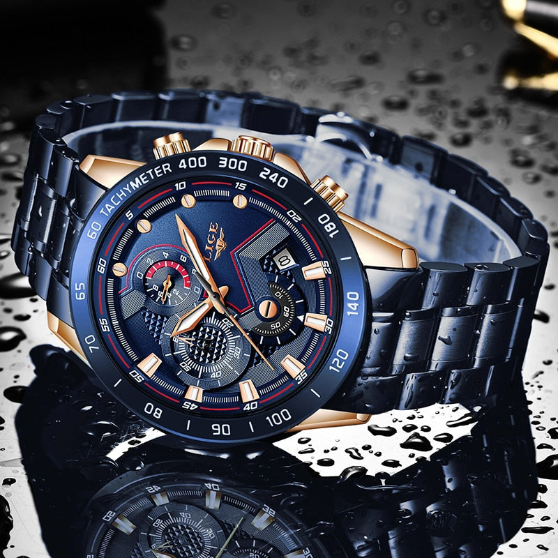 Tijdloze Stalen Kwarts Horloge