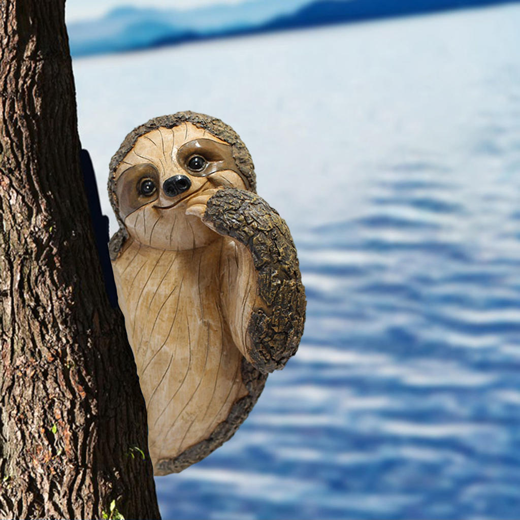 TreeBuddy - Knuffelende luiaard figuur voor buiten decoraties
